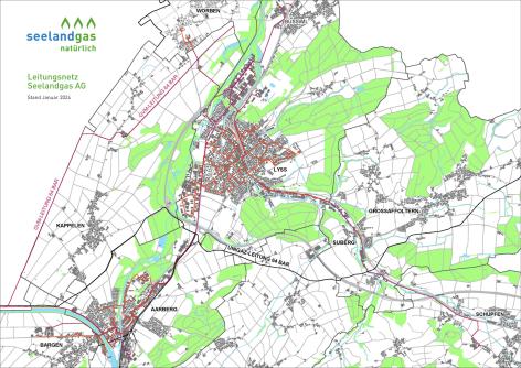 Leitungsnetz Seelandgas AG 2023