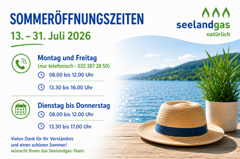 Sommeröffnungszeiten 2026